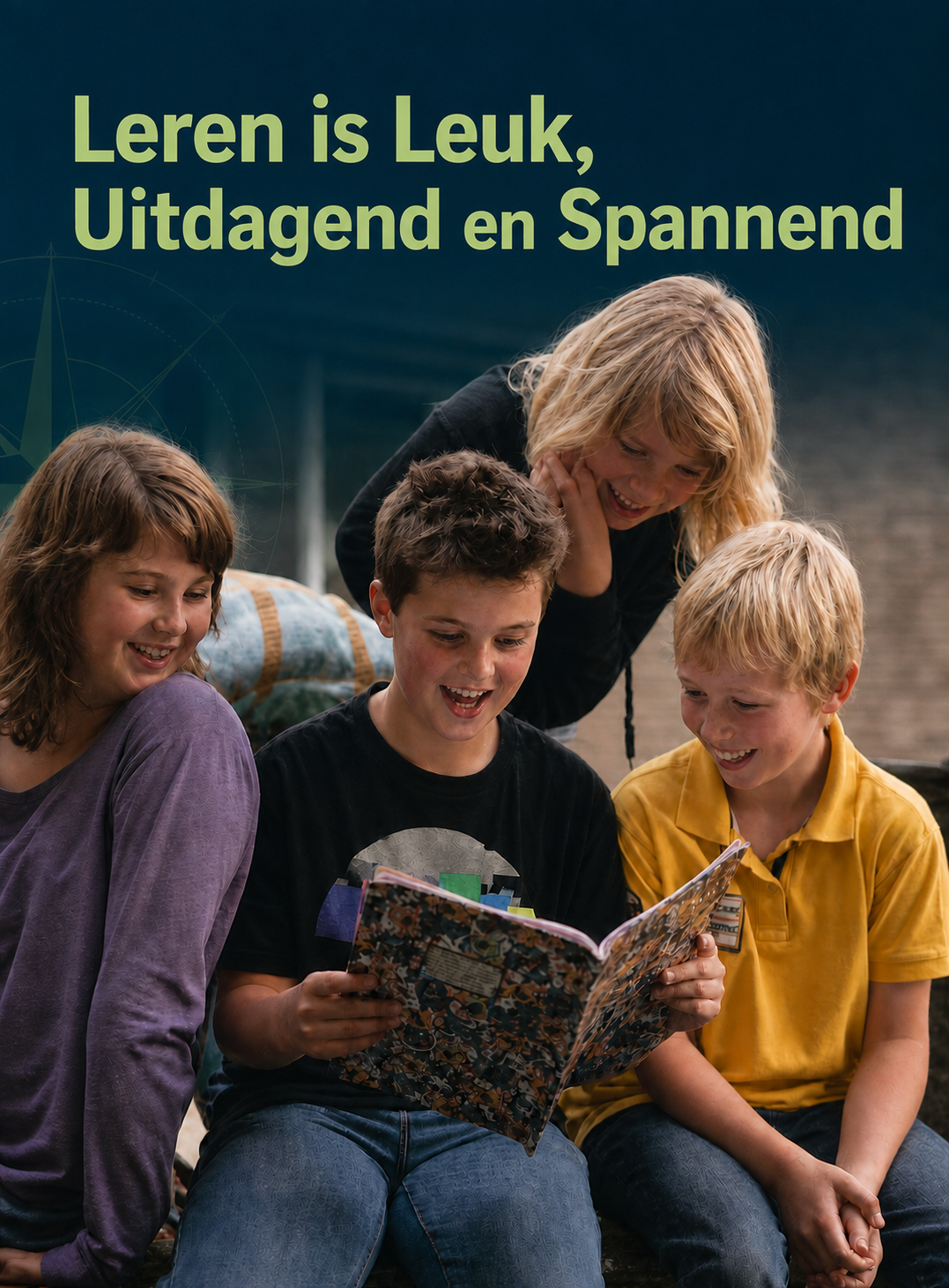 Leren is Leuk, Uitdagend en Spannend: vier jongeren lezen samen